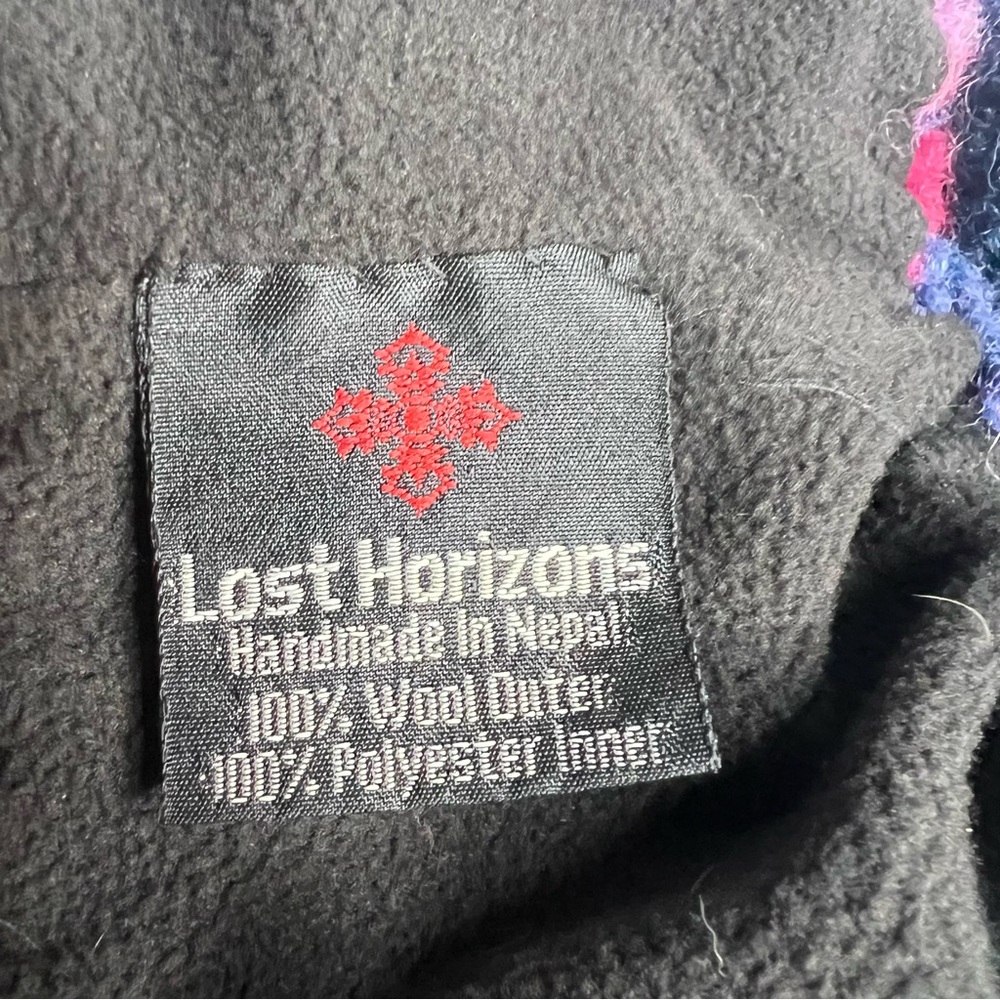 Lost Horizons 100% Wool Beanie Ear Flap Hat Fair Trade Nepal Artisan Hand Knit - Picture 10 of 11